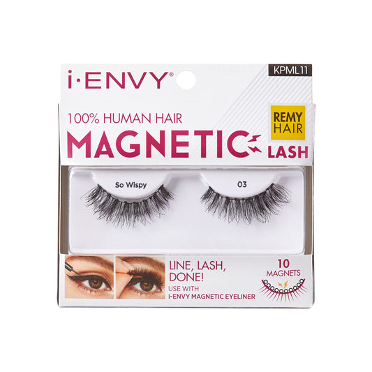 i•ENVY Magnetic Human Hair Lashes Double Strength Reusable Lashes Easy To Apply, Everyday Wearable False Eyelashes
