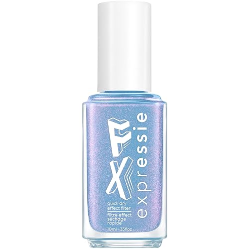 essie Expressie FX Filter Quick-Dry Vegan Nail Polish, Frosty Blue Top Coat, Immaterial Frost, 0.33 fl oz Beauty & Personal Care essie