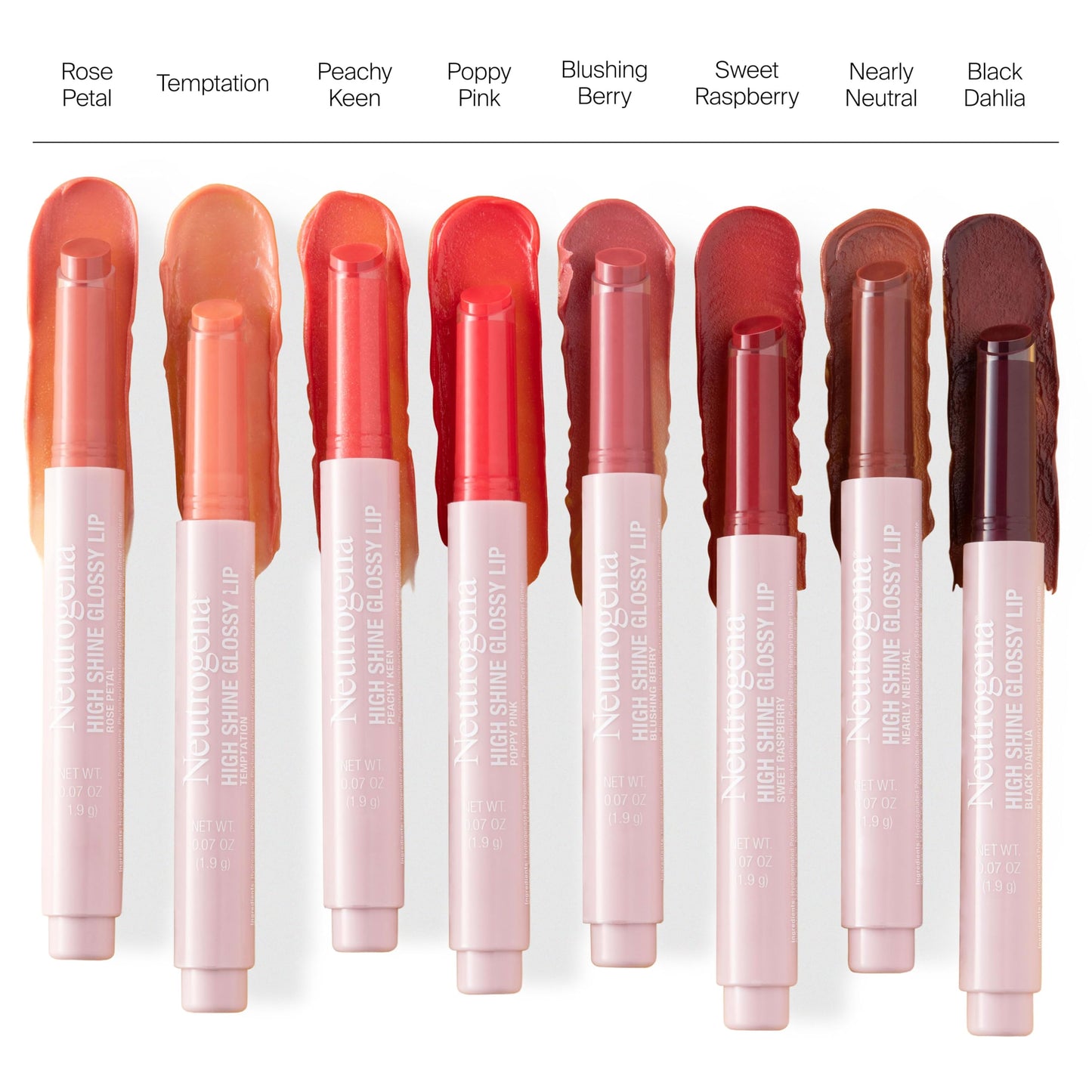 Neutrogena High Shine Glossy Lip, Nourishing Lip Gloss with Maracuja Oil, Antioxidant Vitamin E & Vitamins, Non-Retractable, Buildable Pigmented