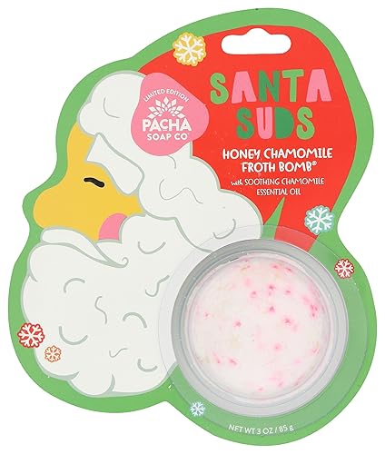 PACHA SOAP Santa Suds Froth Bomb Card, 3 OZ