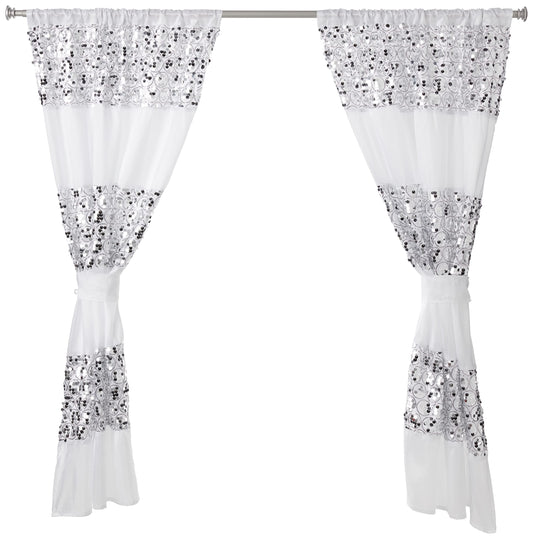 Popular Bath Sinatra White Window Curtain