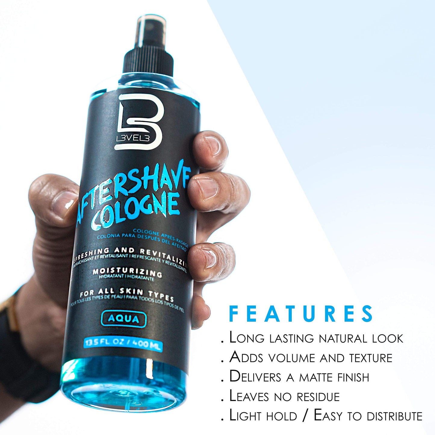 L3 Level 3 After Shave Spray Cologne - Softens Skin - Refreshes and Relieves Face and Skin - Moisturizing Formula Level Three After Shaving 13.5 floz Beauty and Personal Care L3