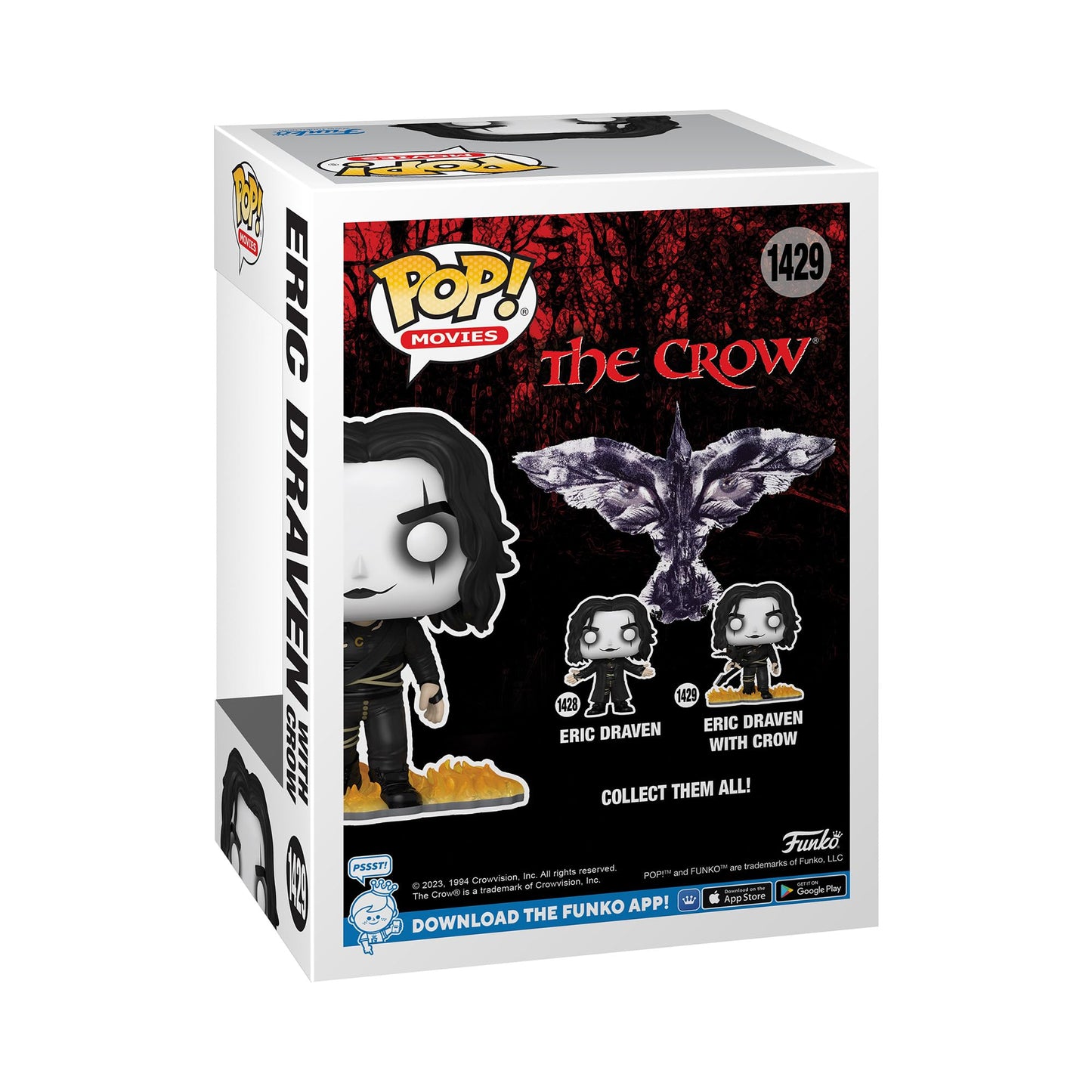 Funko POP! Movies: The Crow - Eric Draven with Crow - Collectable Vinyl Figure - Gift Idea - Official Merchandise - for Kids & Adults - Movies Fans…