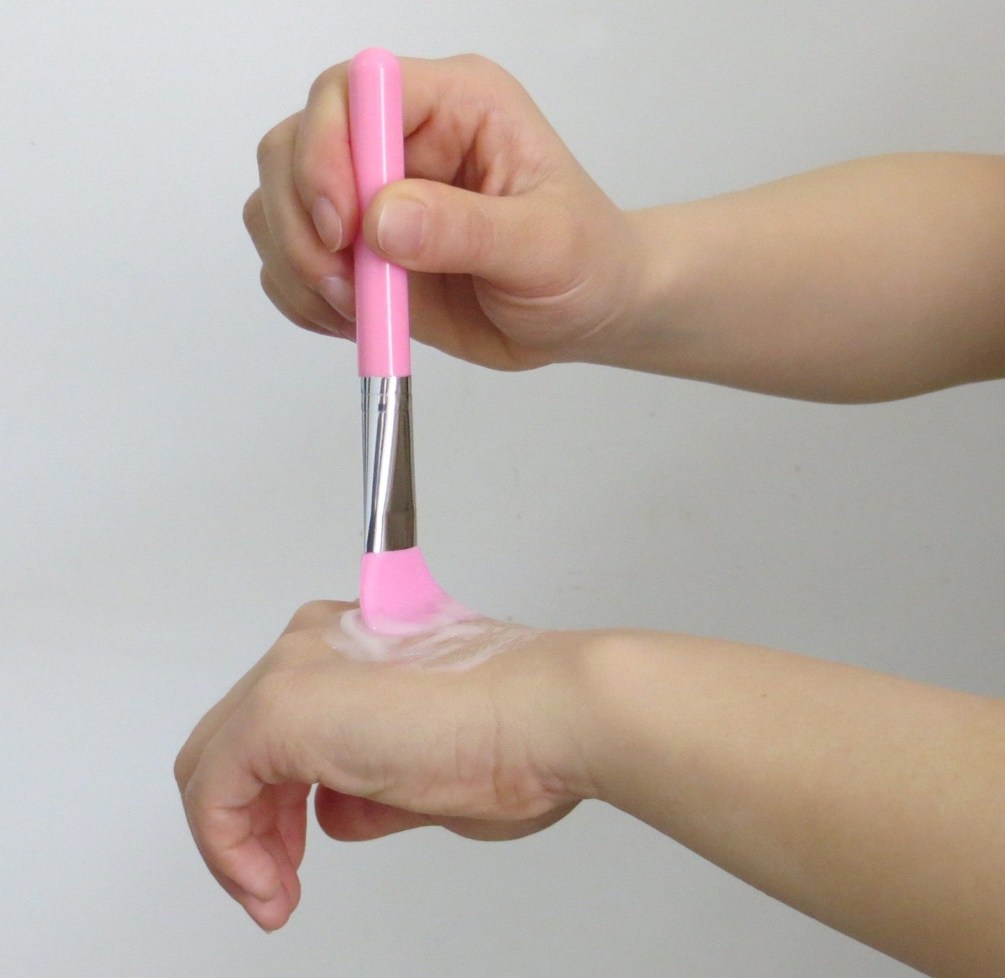 LORMAY 7 Pcs Silicone Brush Applicator Kit for UV Resin Epoxy Art Crafting and Cream Makeup Products (Pink)