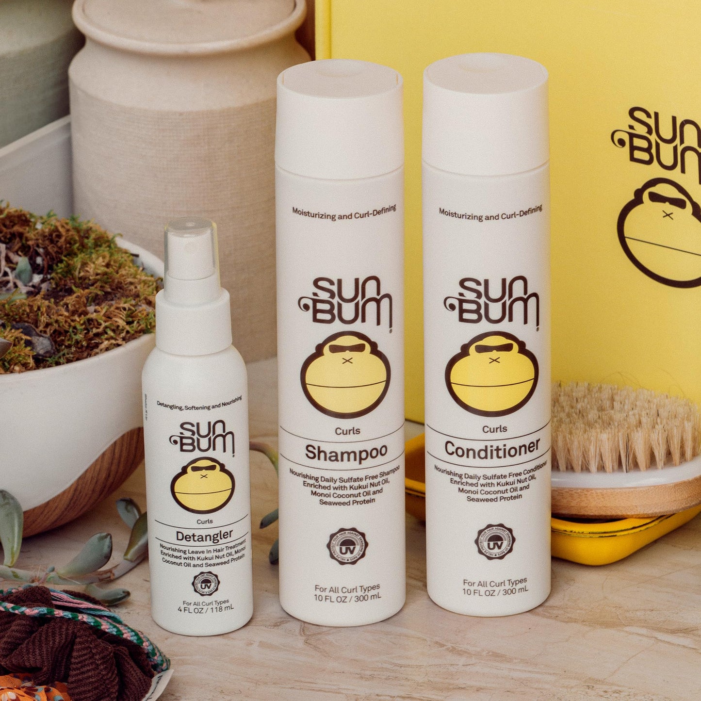 Sun Bum Sun Bum Curls & Waves Detangler Vegan and Cruelty Free Moisturizing Hair Treatment for Wavy and Curly Hair 2 Pack