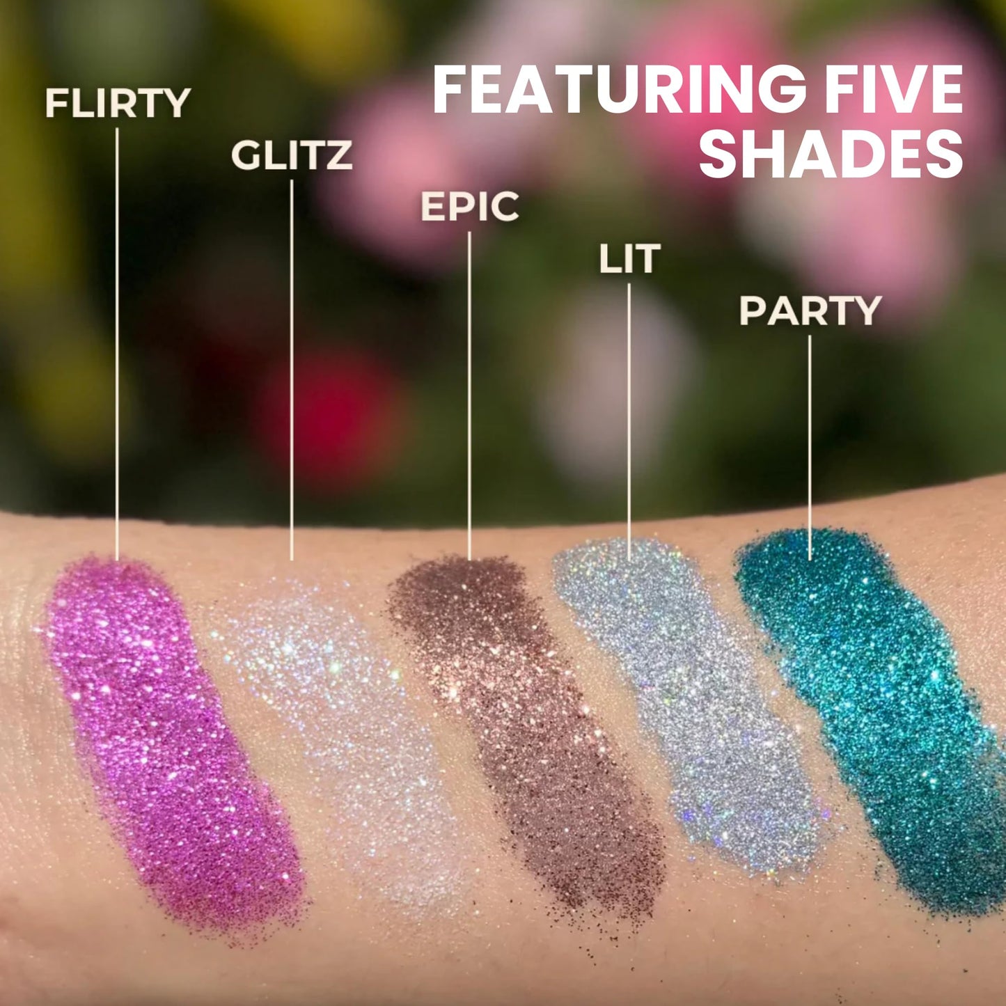 Poise Makeup Body and Facial Glitter | Extra-fine Cosmetic-Grade Glitters to Add Texture, Glam and Glitz, Safe for Face Eyes Lips and Hair