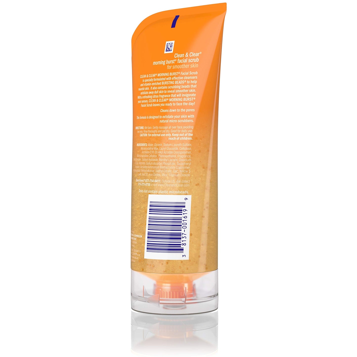 Clean & Clear Morning Burst Oil-Free Exfoliating Facial Scrub For All Skin Types, Vitamin-Enriched Daily Face Scrub to Cleanse & Exfoliate Dull Skin