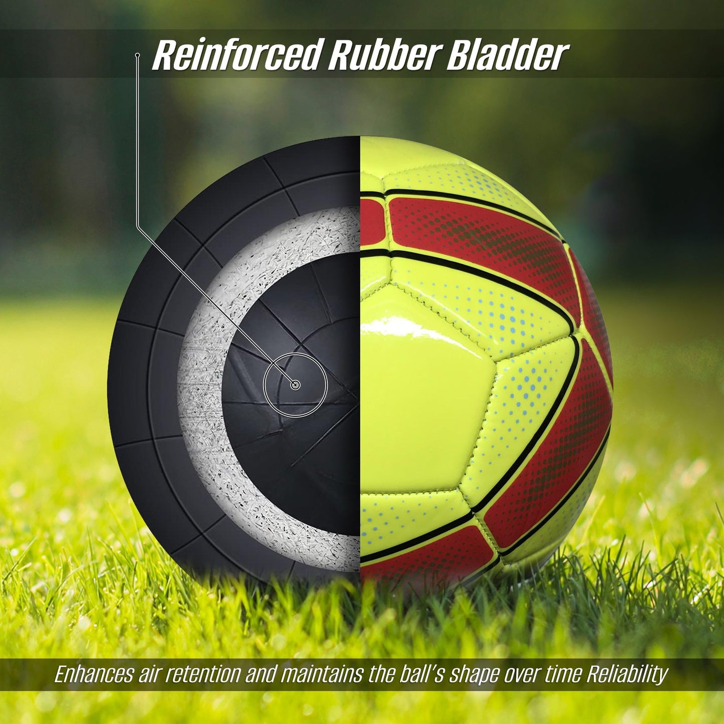 Vizari Cordoba Soccer Balls for Youth, Adult, Kids - Sizes 3, 4, 5 - Red, Orange, Blue, Pink & Yellow (Pack of 1, 6, 12)