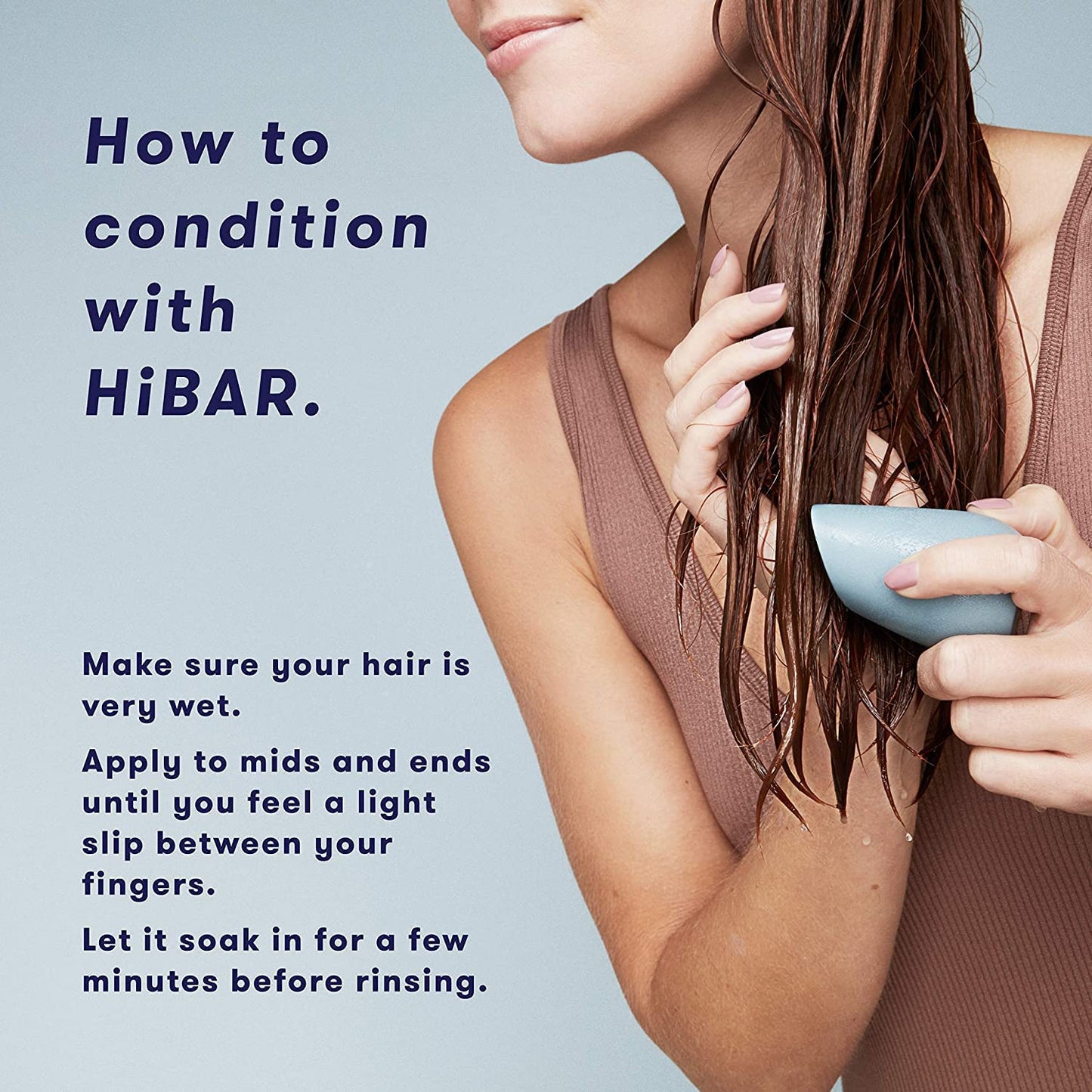 HiBAR - Moisturize Shampoo & Conditioner Bar Set - For Dry, Frizzy Hair - Nourish & Hydrate -Coconut Oil, Cocoa Butter & Vitamin B5 -Plastic, Soap