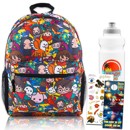 Harry Potter Backpack Set for Girls - 16" Bundle with Water Bottle, Stickers, and More | Kids Backpack