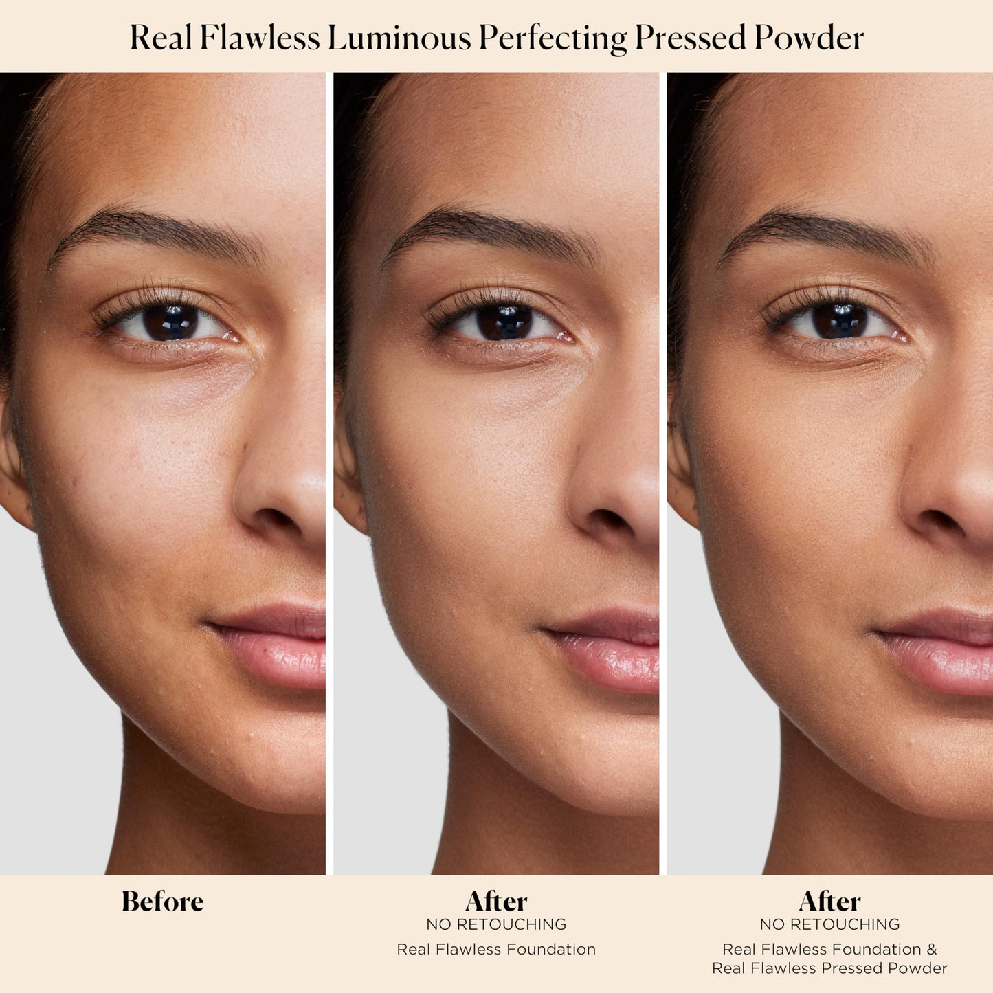 Laura Mercier Real Flawless Luminous Perfecting Talc-Free Pressed Finishing Powder, Creamy Formula, Light Coverage, Natural Luminous Finish, Enlivens