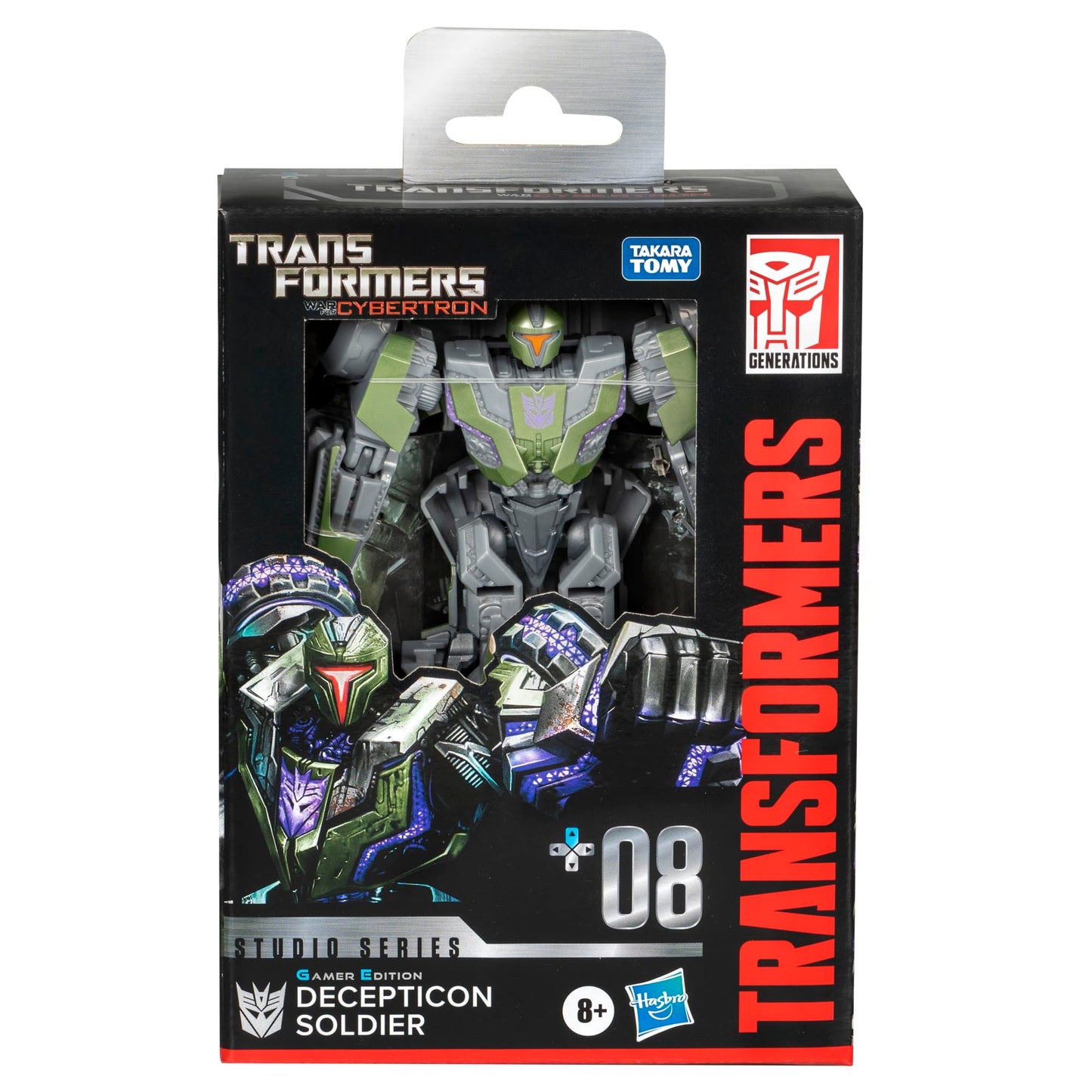 Transformers Toys Studio Series Deluxe War for Cybertron 08 Gamer Edition Decepticon Soldier, 4.5-inch Converting Action Figure, 8+