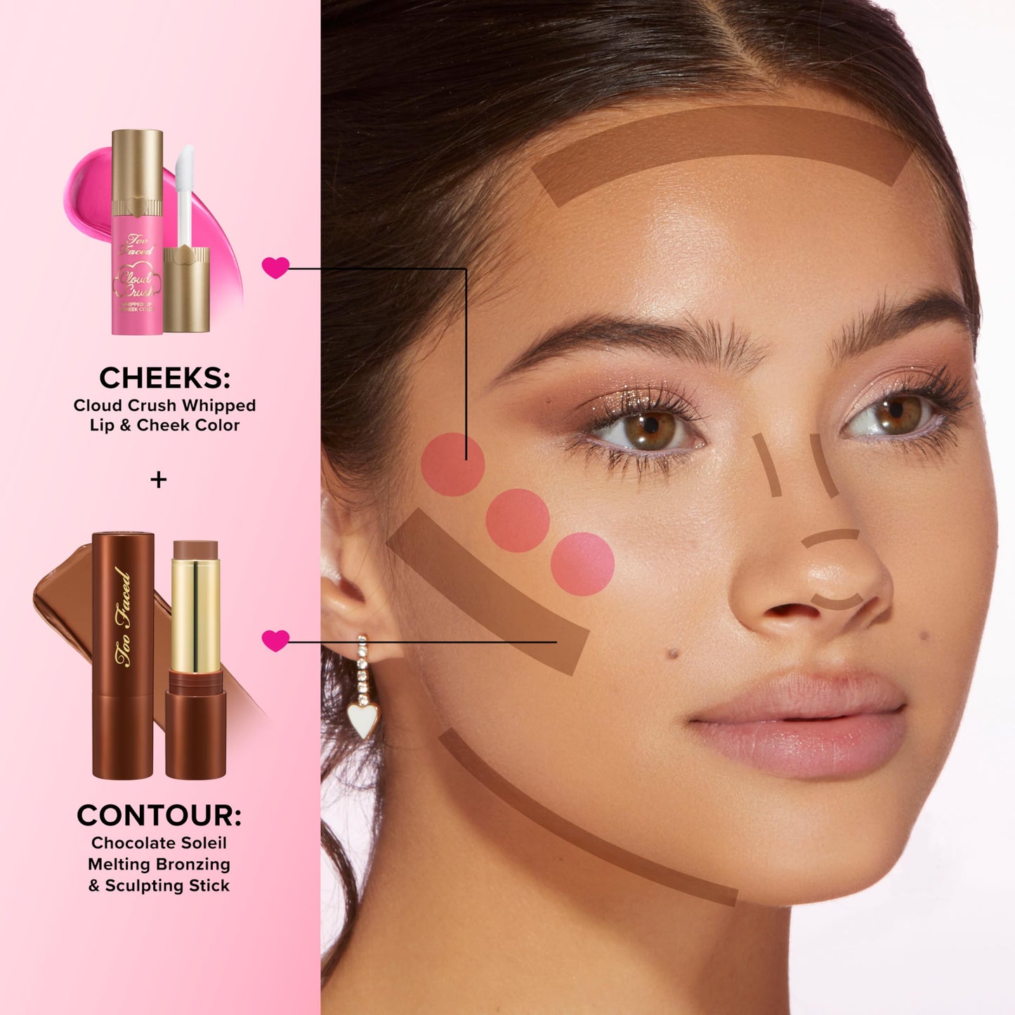Too Faced Chocolate Soleil Melting Bronzing & Sculpting Stick | Multi-Use, Contour + Cream Bronzer Stick | Lightweight, Satin-Finish with Buildable