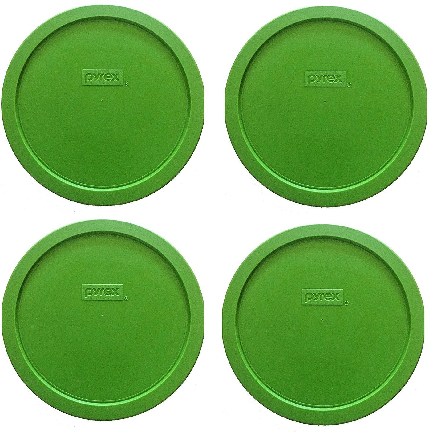 Pyrex 7402-PC 6/7-Cup Green Plastic Food Storage Lids, Made in USA - 4 Pack