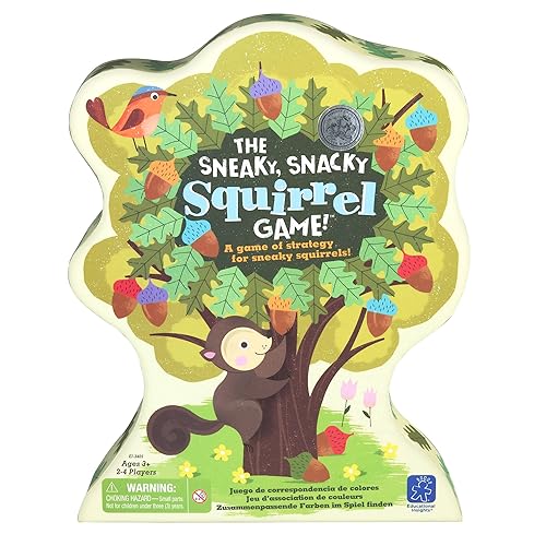Educational Insights The Sneaky, Snacky Squirrel Game - Cute Preschool Board Games for Kids, Toddler Fine Motor Skills, Color Matching Kids Games and…