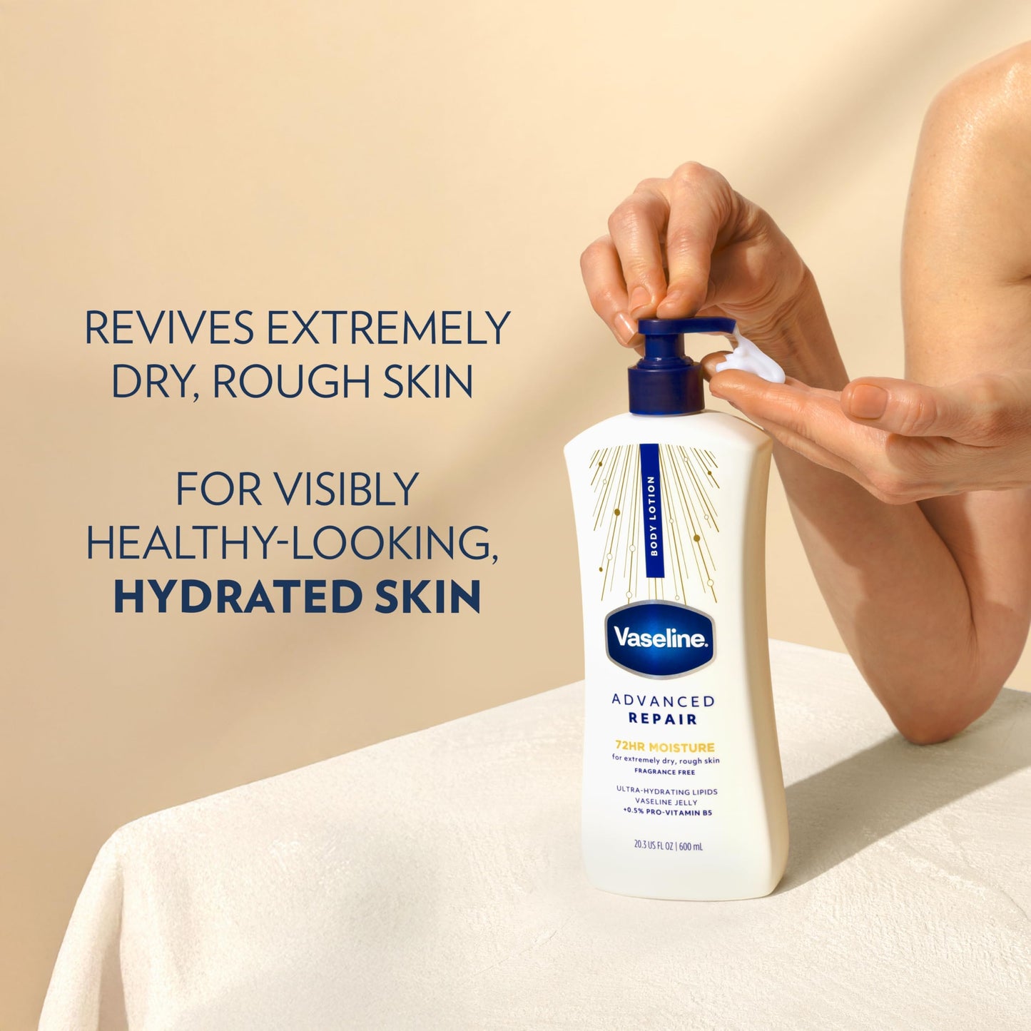 Vaseline Advanced Repair Body Lotion Advanced Repair Unscented for Dry Skin Lotion Made with Ultra-Hydrating Lipids and Vaseline Jelly That Repairs