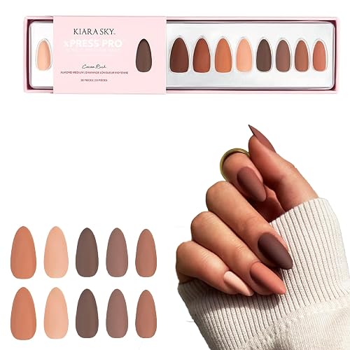 KIARA SKY PROFESSIONAL NAILS XPRESS PRO 100% ACRYLIC PRESS ON NAILS (Cocoa Rush) Beauty & Personal Care KIARA SKY