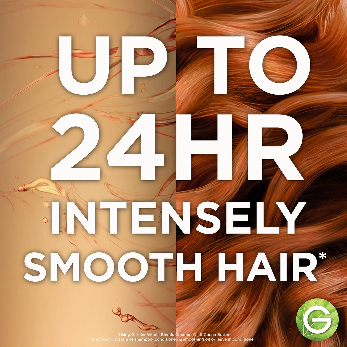 Garnier Whole Blends Smoothing Shampoo and Conditioner Set, Coconut Oil & Cocoa Butter for Frizzy Hair, Provides Up to 24HRs of Frizz & Humidity
