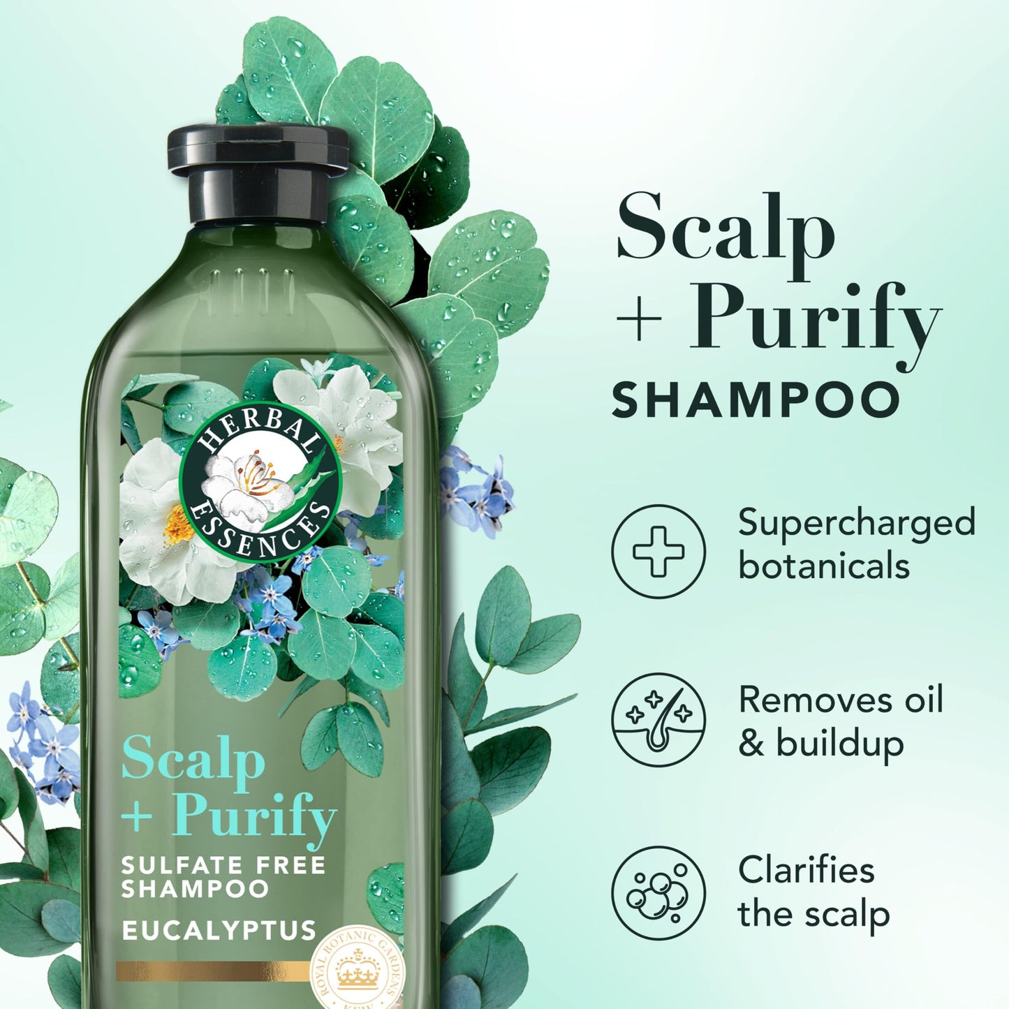 Herbal Essences Scalp + Purify Eucalyptus Sulfate Free Shampoo and Conditioner, and All-in-One Nourishing Spray Set