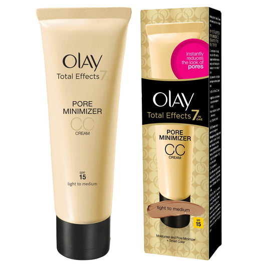 Olay Total Effects Pore Minimising Moisturiser CC Cream, Light to Medium 50 ml