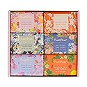 PAINT & PETALS Scented Bar Soap Set with 6 Different Scents and 2 Gift Bags, 7 Ounces Each