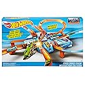 Hot Wheels Track Set with 1:64 Scale Toy Car, 4 Intersections for Crashing, Powered by a Motorized Booster, Criss-Cross Crash Track (Amazon Exclusive)
