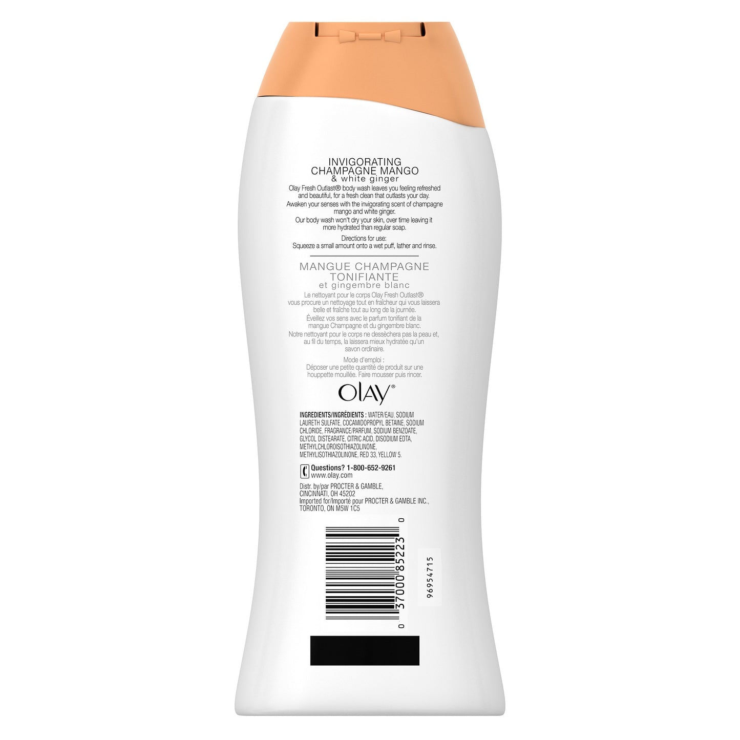 Olay Refreshing Nectarine Cleansing Body Wash, 23.6 Oz (Pack of 6)