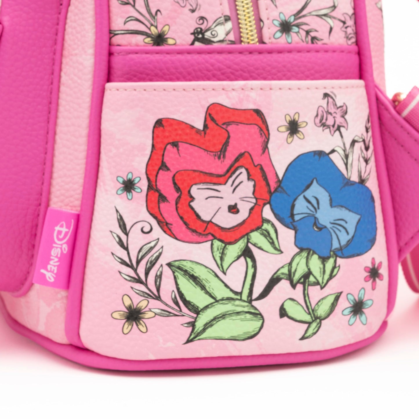 Wondapop - Alice in Wonderland 11"" Vegan Leather Fashion Mini Backpack, Pink