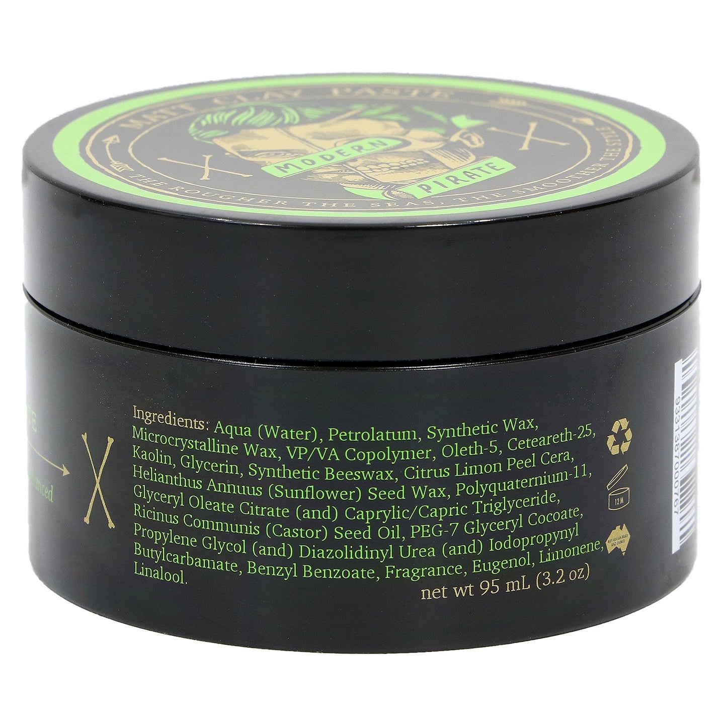 MODERN PIRATE Medium Hold Matte Clay Paste Hair Pomade 3.2 oz Beauty & Personal Care Modern Pirate