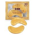 AICHUN BEAUTY Crystal Collagen Gold Eye Mask - 24K Gold Eye Mask Patches - Hydrating Gold Eye Mask Crystal Gel Patches, 30 Pack