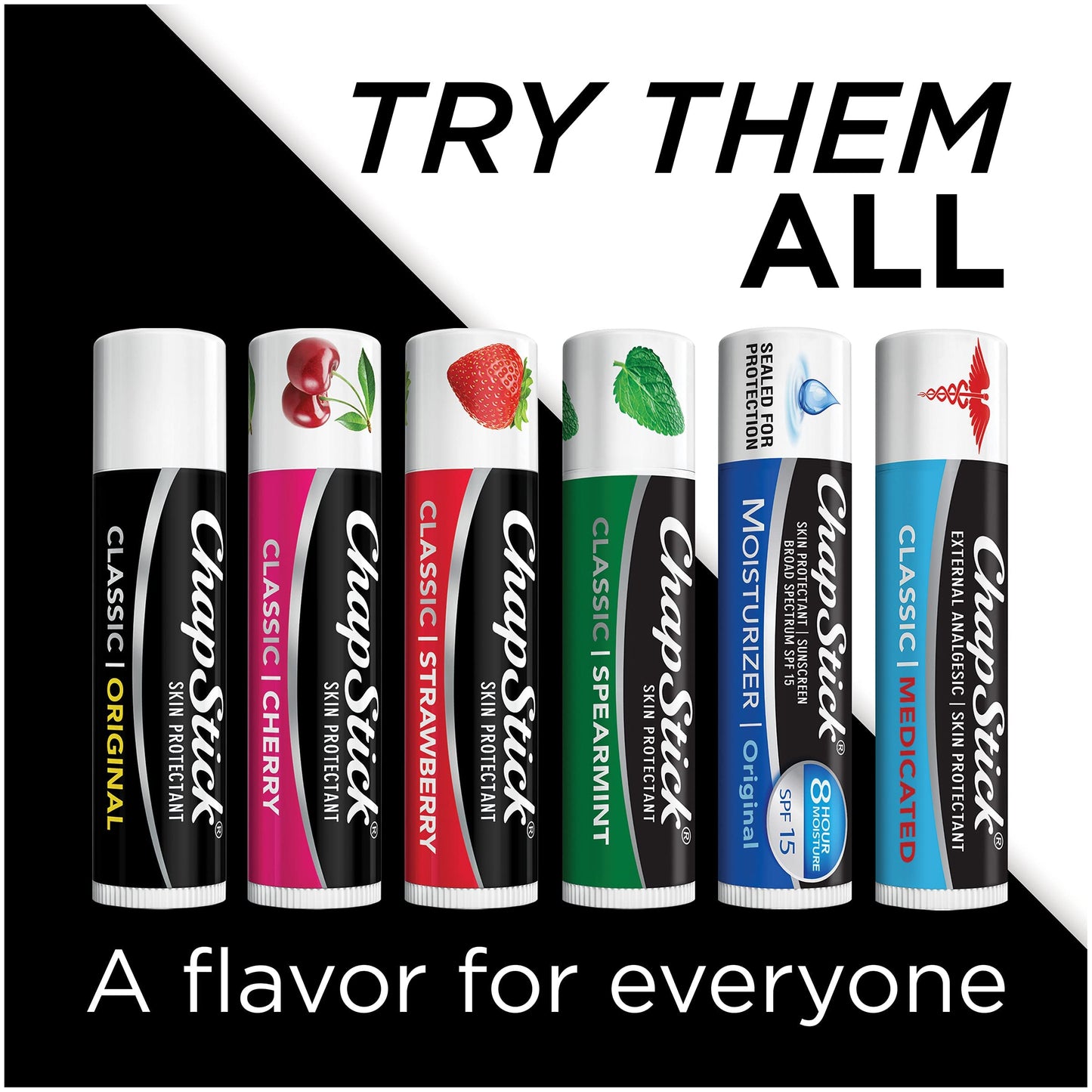 ChapStick Classic, Strawberry Flavor, 0.15 oz (Pack of 4)