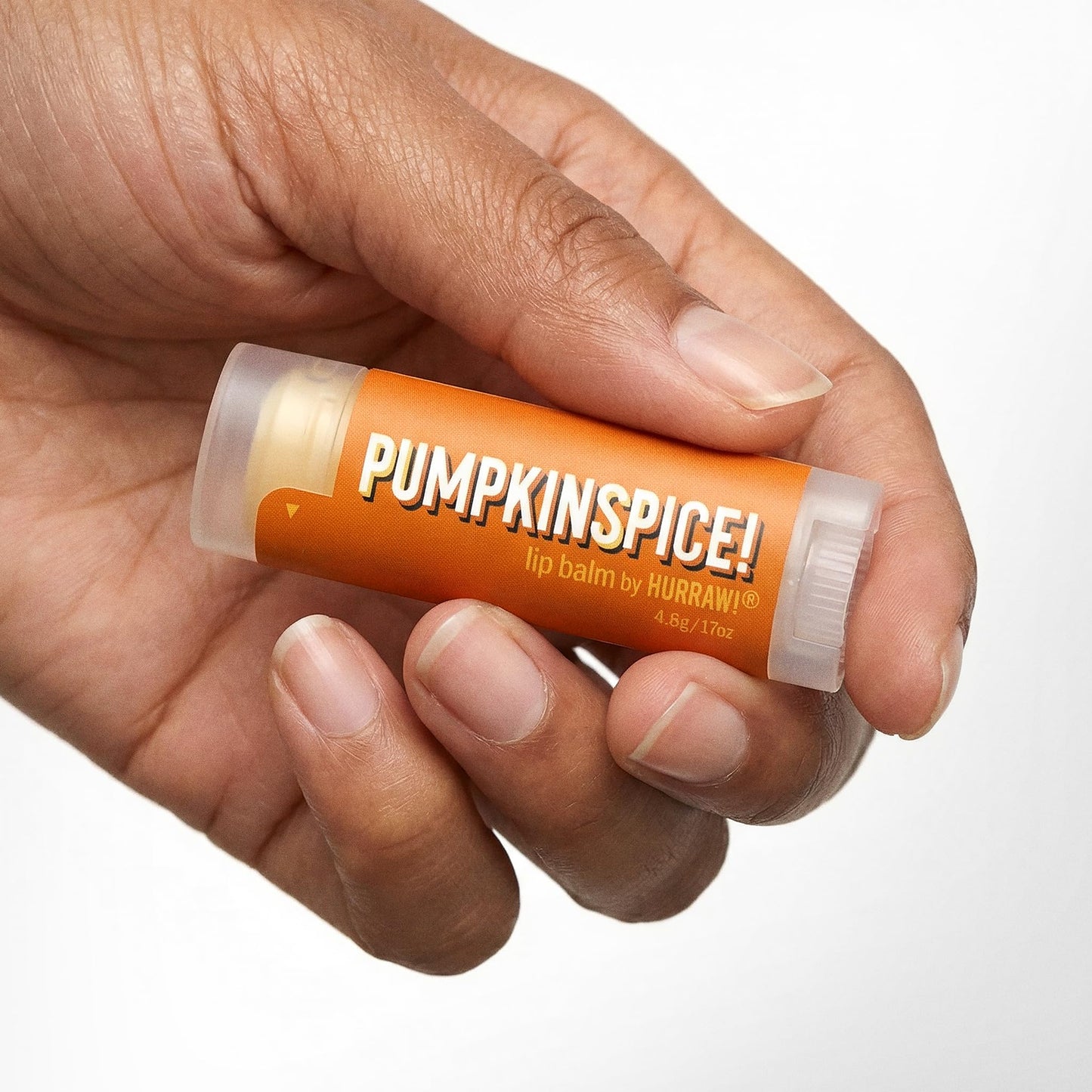 Hurraw! Pumpkin Spice Lip Balm: Organic, Certified Vegan, Cruelty and Gluten Free. Non-GMO, 100% Natural Ingredients. Bee, Shea, Soy and Palm Free.