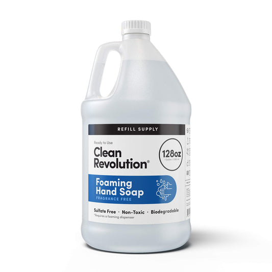 Clean Revolution Foaming Hand Soap Refill Supply, Gentle, Moisturizing & Eco-Friendly, Ready to Use Formula, Gluten Free, Unscented, Fragrance Free Beauty & Personal Care Clean Revolution