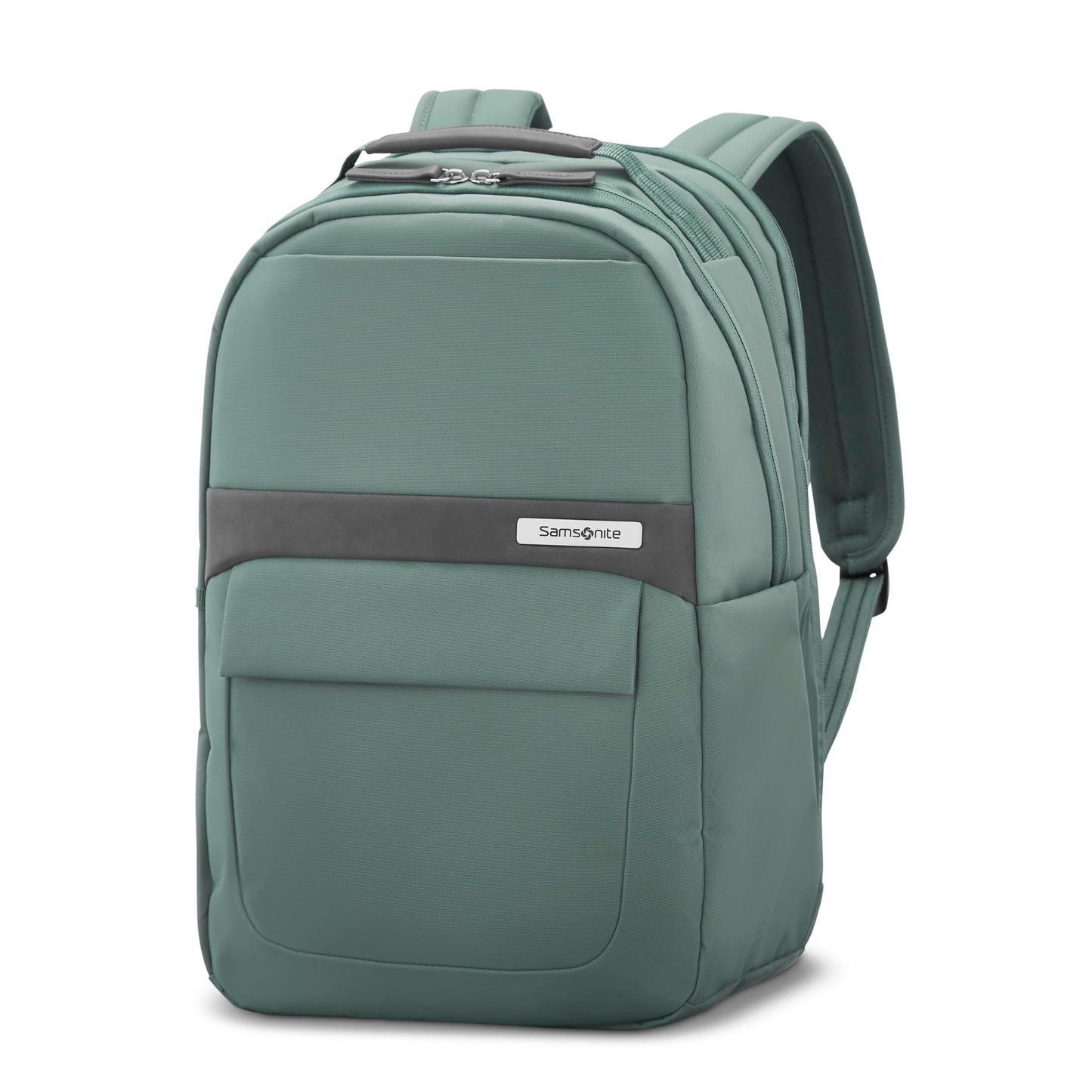 Samsonite Elevation Plus Backpack - Recyclex® RPET Body Fabric With Quick-Access Stash Pocket - Expands 1.5inches - AirTag™ Holder - Laptop Pouch - Cypress Green