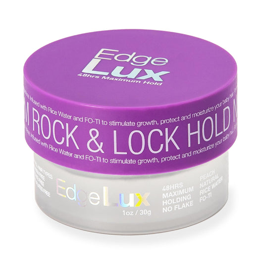 Lux Collection Edge Control Gel for 4C Hair - 48 Hour Maximum Hold Edge Control, Edge Lux with Castor Oil, Keratin & Biotin, Non-Flaking Styling Gel