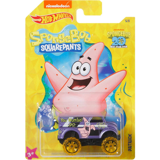 Hot Wheels Spongebob Monster Dairy Delivery Truck, Purple, 1:64 Scale, Pull-Back Action, Unisex, Children