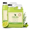 Cucina Fruits & Passion Lime Zest & Cypress Kitchen Hand Soap Refill, 1L Each - 2 Pack | Biodegradable, Cold-Pressed Olive Oil, Vegan, Made in Canada