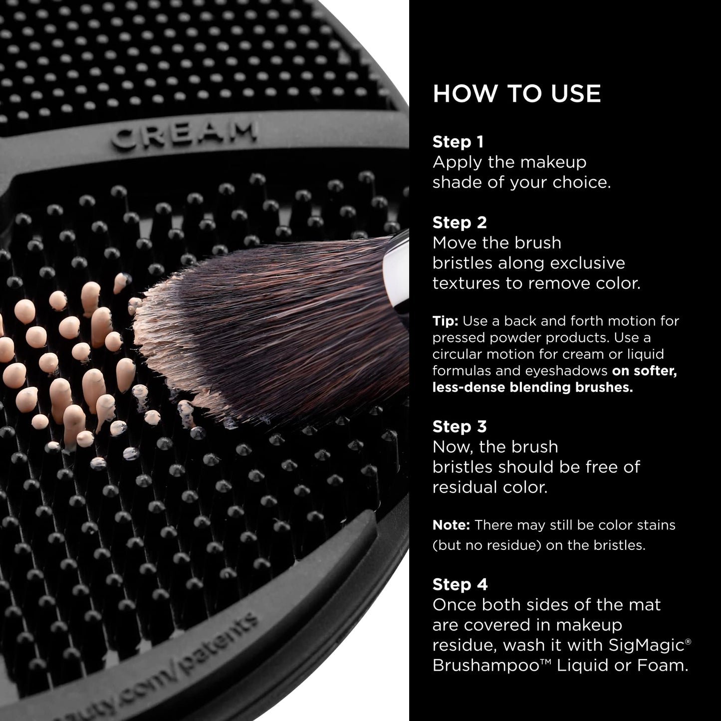 Sigma Switch by Sigma Beauty - Silicone Makeup Brush Cleaner for Switching Shades and Pigments, Switch Cleaning Mat for Superior Makeup Brush Cleaning