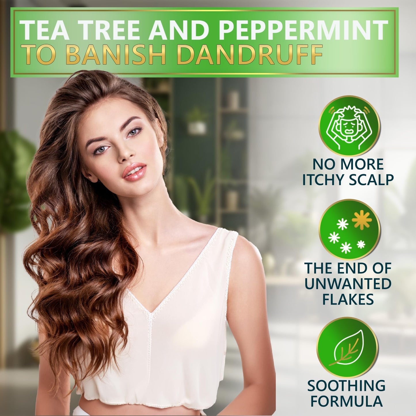 Tea Tree Oil and Mint Shampoo and Conditioner Set - Sulfate and Paraben Free Formula for Women and Men - Enriched with Peppermint to Help