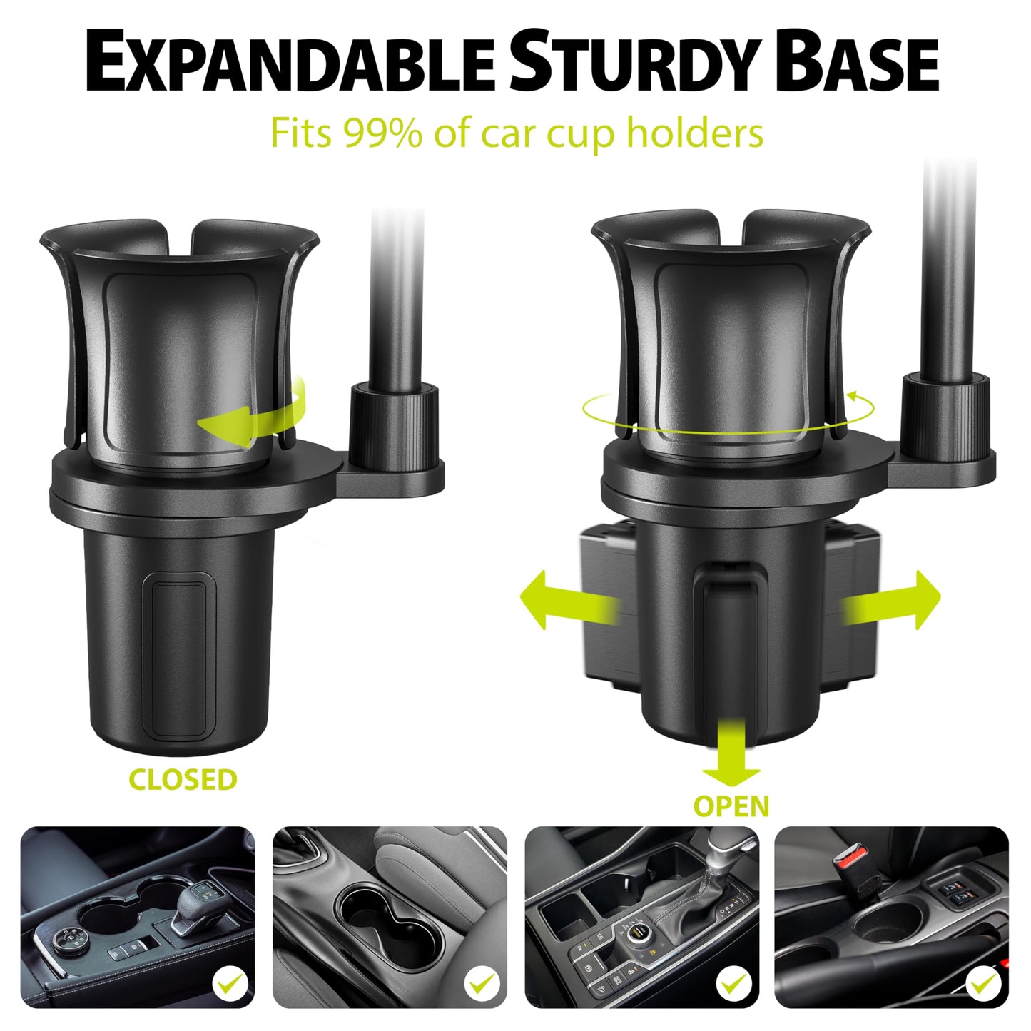 Bracketron TripGrip Series Cell Phone Mount Phone Holder for Car Cup Holder Expander