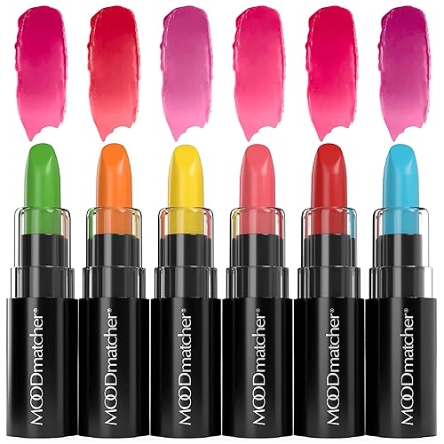 MOODmatcher original Color Changing Lipstick - 12 Hours Long-Lasting, Moisturizing, Smudge-Proof, Easy to Apply Creamy Lipstick, Glamorous