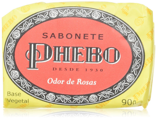 Phebo Body Soap - Odor of Roses - 3.1oz | Sabonete Barra Odor de Rosas Phebo - 90g (pack of 4)