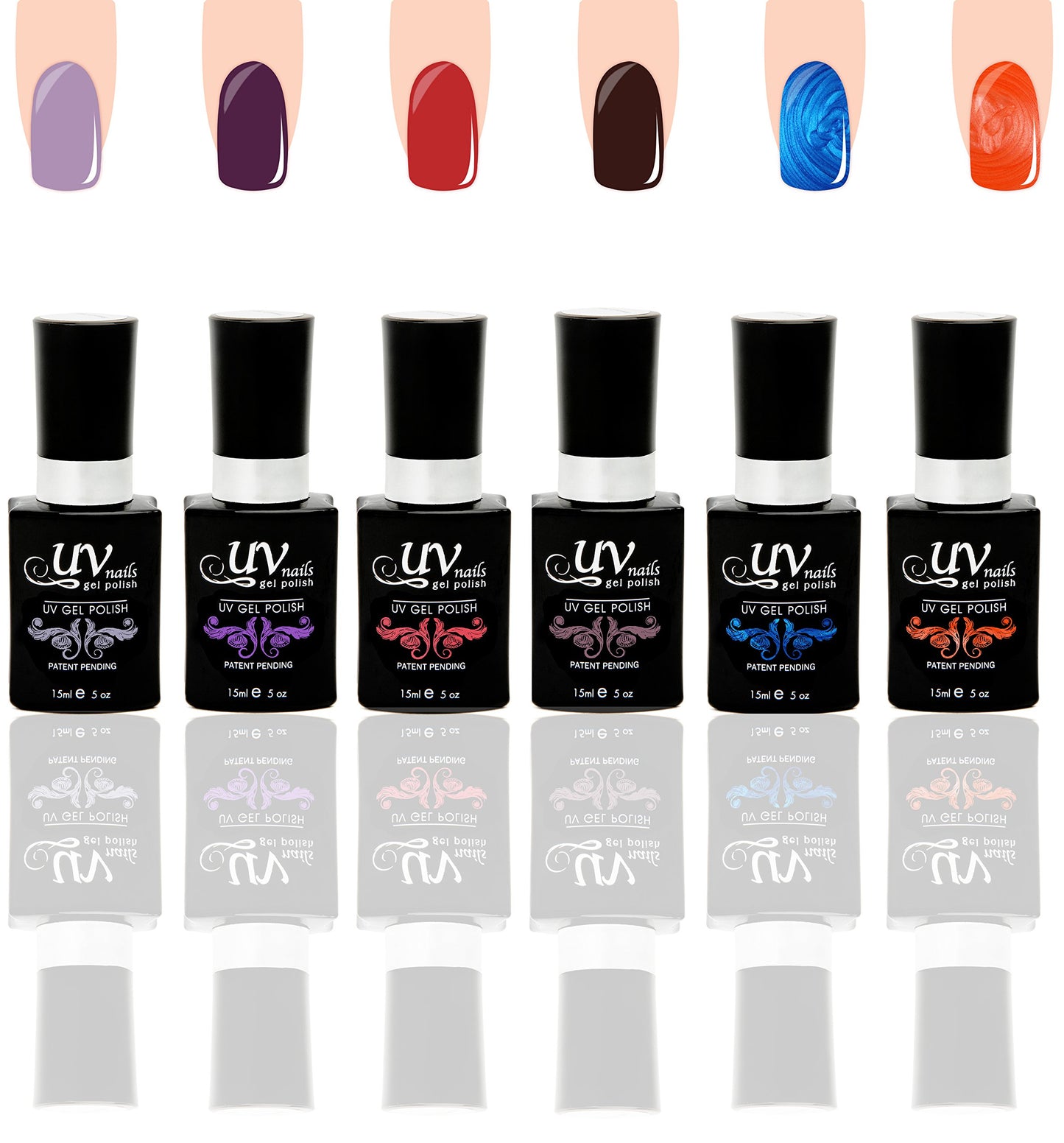 UV-NAILS Gel nail polish cure with UV or LED nail lamp gel polish for nails Set of 6 (NAPA VALLEY) Beauty & Personal Care UV-NAILS