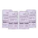 The Grandpa Soap Company Witch Hazel Bar Soap - Gently Tones Skin, With Witch Hazel and Lavender, Provides a Relaxing Effect, Vegan, For Face