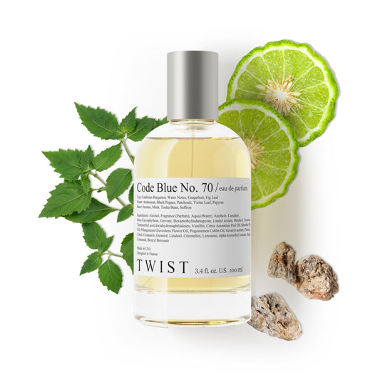 Twist Code Blue No. 70 - Inspired by Ver. D. Blue, Long-Lasting Perfume for Men, Vegan, Clean Ingredients, Citrus & Woody - Spray 100 ml | 3.4 fl. oz. Beauty & Personal Care HOUSE OF TWIST