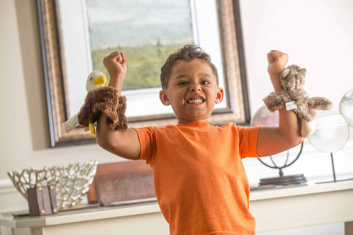 Wild Republic Huggers Bald Eagle Plush Toy, Slap Bracelet, Stuffed Animal, Kids Toys, 8"