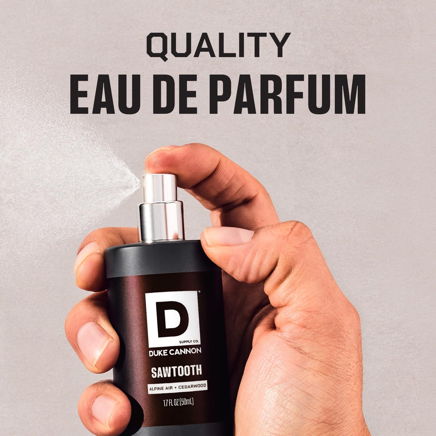 Duke Cannon Proper Cologne Sawtooth | Men's Eau de Parfum | Alpine Air and Cedarwood | Fresh, Woodsy, Long-Lasting Scent | 1.7 fl oz