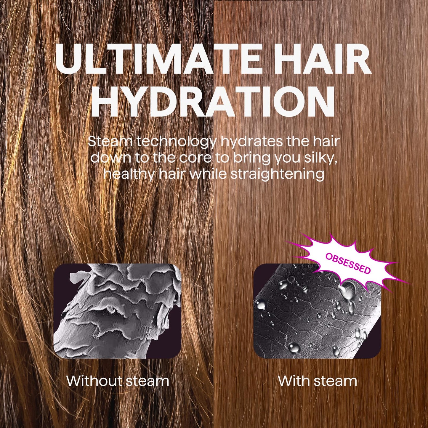 Wavytalk Pro Steam Hair Straightener Brush, Steamline Pro 3-in-1 Straightening Brush for Curly Hair, Fast Salon Results with Less Damage, Anti-Frizz Beauty and Personal Care wavytalk