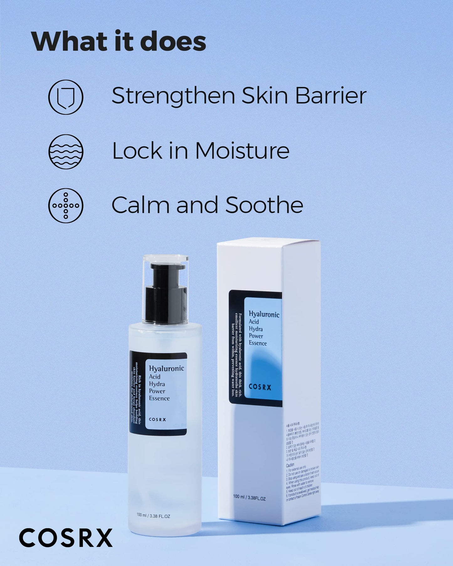 COSRX Hyaluronic Acid Toner, 3.38 fl.oz / 100ml, For Dry Skin, Lightweight Daily Essence, Day and Night, Korean Skin Care, Animal Testing Free