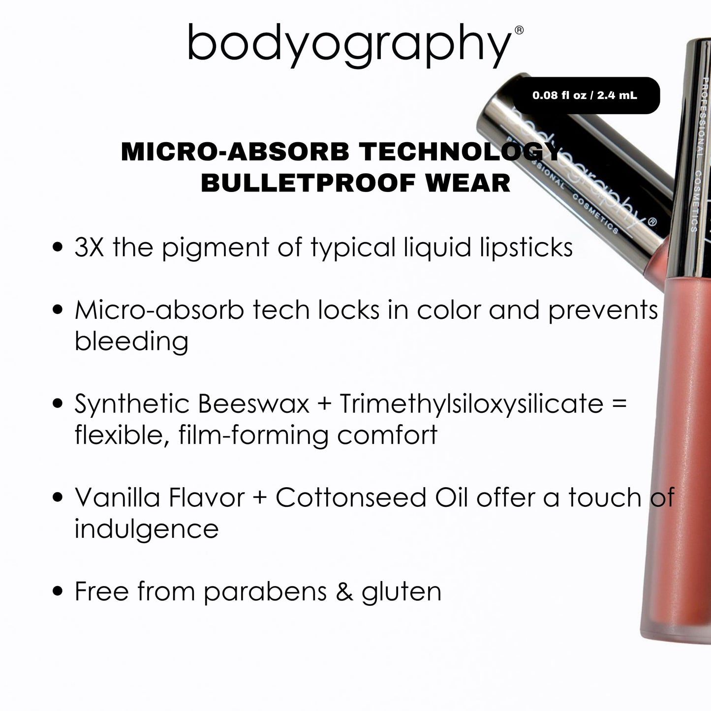 Bodyography Matte Lip Lava Liquid Lipstick - Strawberry Moon | Dark Rose Matte | Long-Wear, Transfer-Proof Lipstick with Vitamin E Conditioning |